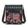 Retro Ethnic Style Shoulder Bag Canvas Embroidered Phone Crossbody Messenger Bag Travel Outdoor Casual Simple All-Mastch Women Small Bag