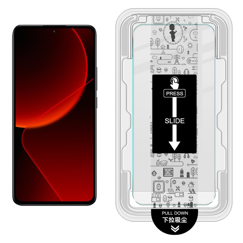 Seria IMAK H Dla Xiaomi 13T/13T Pro Szkło Hartowane Ochraniacz Ekranu Film Do Instalacji Bez Pyłu (Odblokuj odcisk palca)