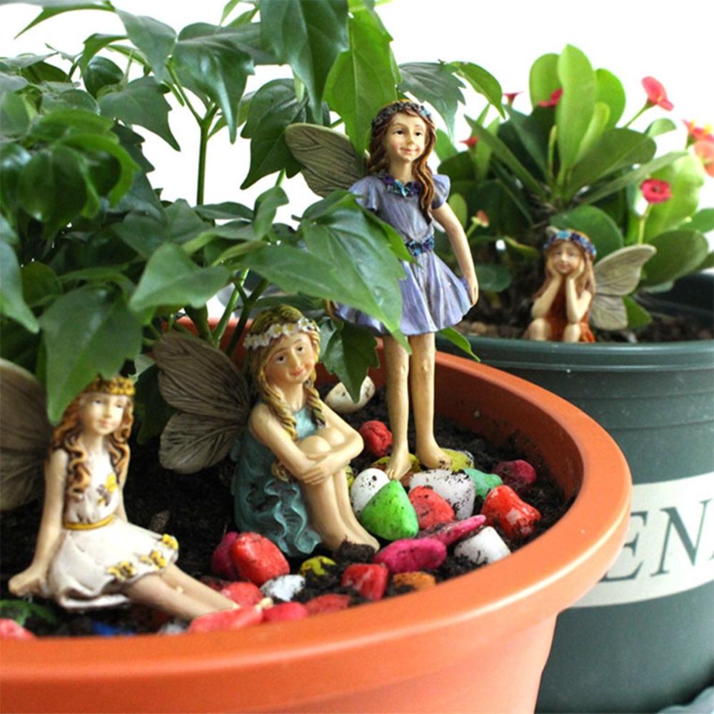 Home Decor Ornaments Plug In Miniature Fairy Garden Accessories Fairies Figurines Outdoor Decor