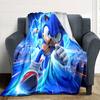 1 st Sonic The Hedgehog filt Lätt Flanellpläd för Soffa Säng Resa Camping Vardagsrum Kontor Soffa Stol
