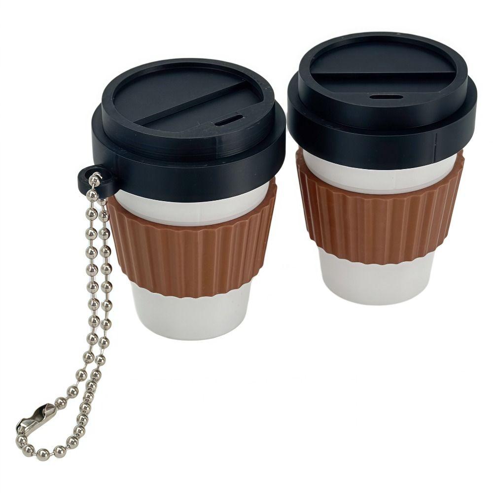 Simulation Clicker Key Chain 3D Printed Coffee Calming Keychain Finger Button Pendant Bag Pendant