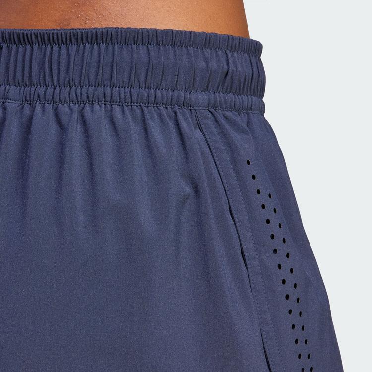 adidas X Stella McCartney Pantaloncini da Allenamento Due in Uno con Logo Puro Donna Fondo Blu Leggenda-Inchiostro IB6827