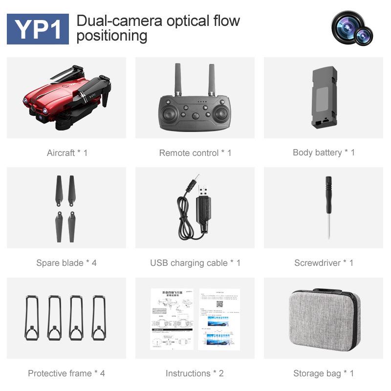 YP1 Drone HD: Dual Camera, Optical Flow Obstacle Avoidance, Remote Control Aircraft Toy for Kids