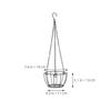2Pcs Metal Wire Hanging Basket Round Planter Holder Chain Modern Garden Balcony Indoor Outdoor Plant Holder Flower Hanging Pots