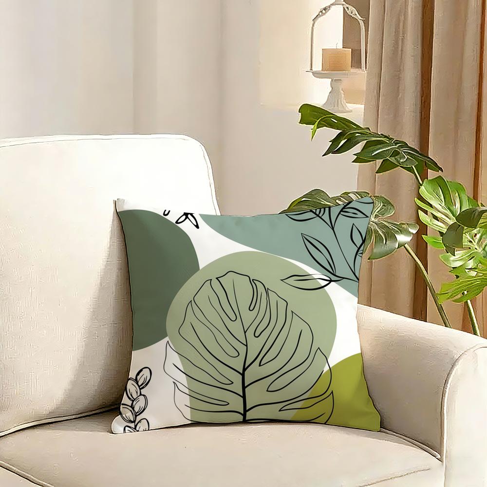 Cool Summer Prints Cushion Cover Reversible Plush Pillow Cover Soft Fluffy Home Decor for Sofa Bedroom