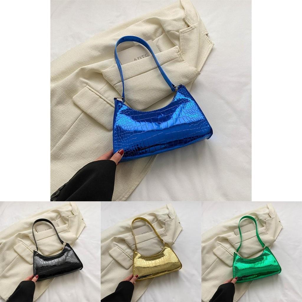 Trendy Casual Tote Bag For Women In Black Gold Green Blue Red And Fuchsia