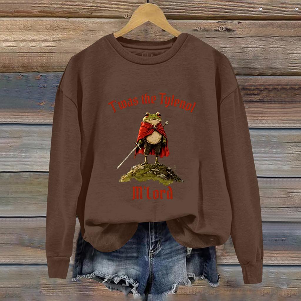 Women's Fashion Daily Versatile Casual Sweatshirts Long Sleeve Round Neck Top Sweatshirts