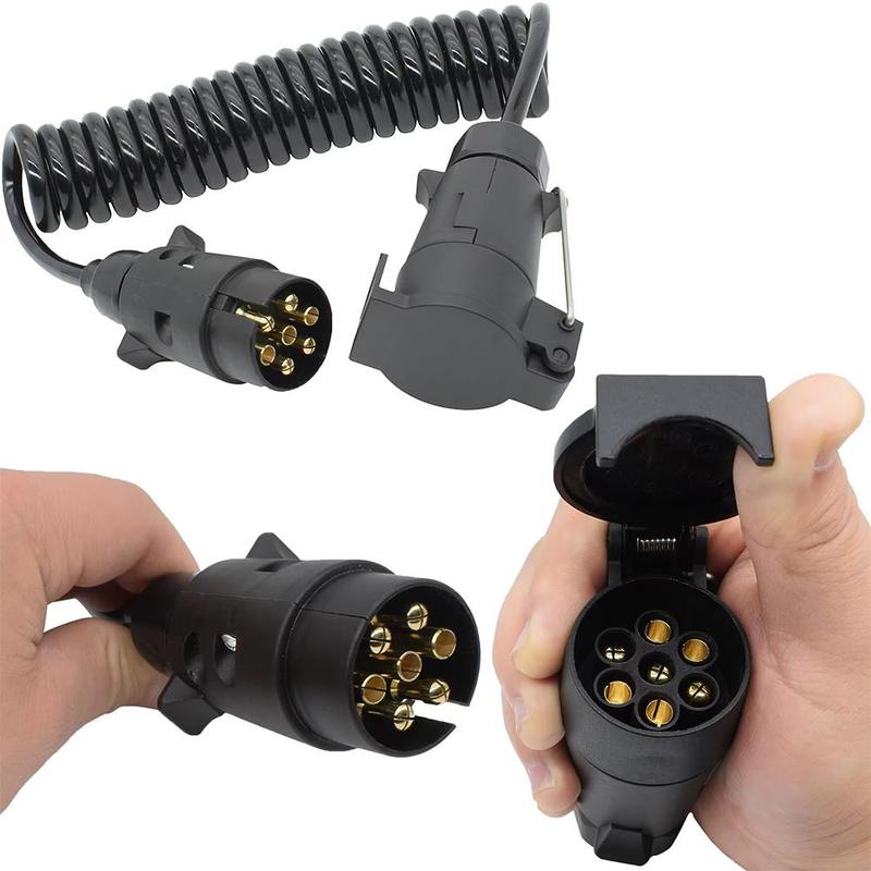 7Pin Trailer Trailer Trailer Spring Wire Plug Line Power Accessorie Extension PU Line Extension Line Trailer Catapult A8Z9