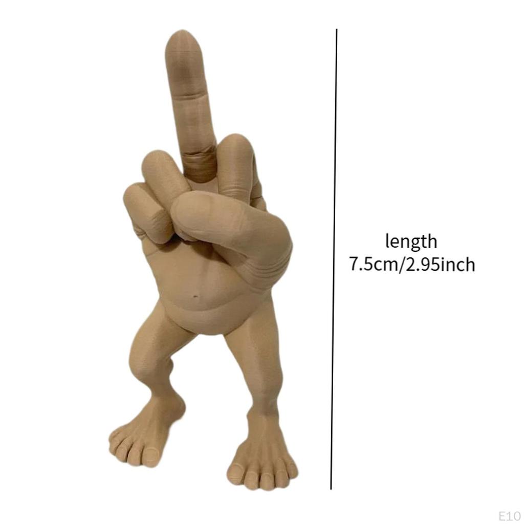 Hand Gesture People Statue Desktop Resin Figurine for Hotel and Living Room Dorm blue