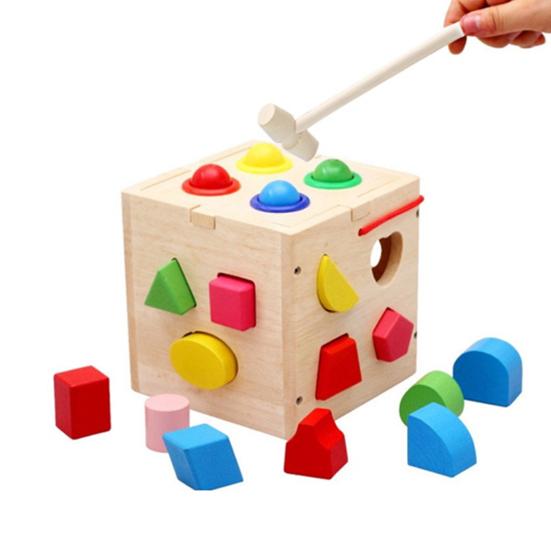 20Pcs Mallets Faces Mini Double Wood Chocolate Smashing Hammers for Kids