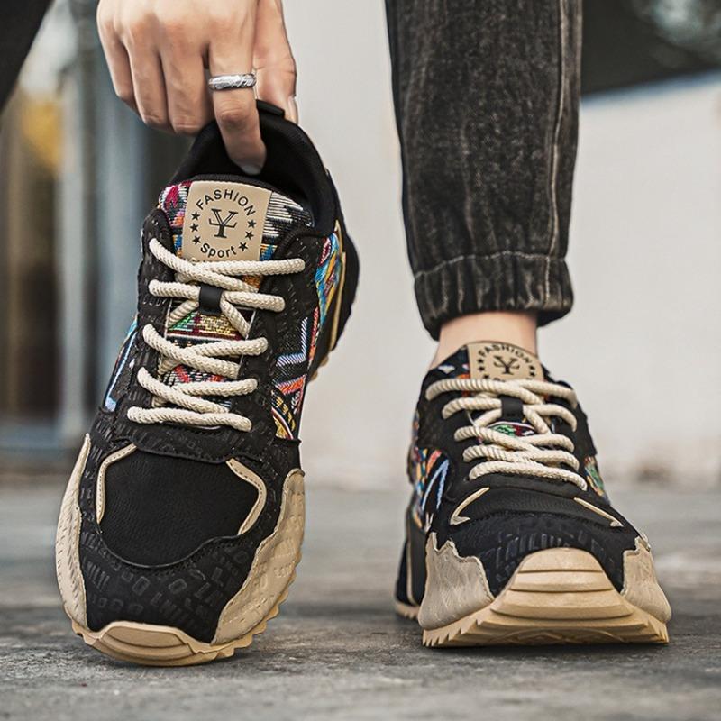 Grenzüberschreitend Übergröße39-48 Herren Sneaker Trend Nationalität Wasserdicht Bequem Vulkanisierte Schuhe Schnürschuhe Plateau Freizeitschuh
