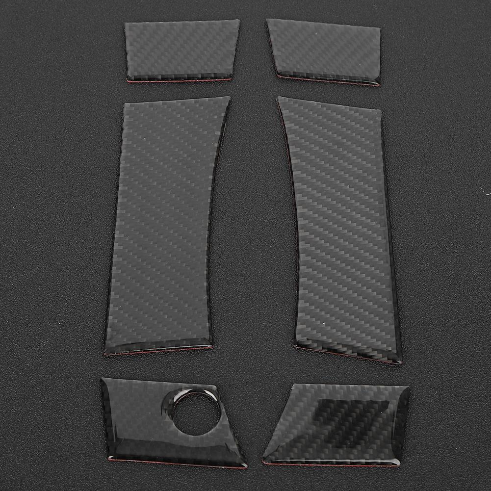 6Pcs Set Carbon Fiber Exterior Door Handle Trim Covers Fit for Nissan 350Z COUPE 2003‑2009RHD