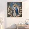 5D DIY Diamantmalerei Jungfrau Maria Rose Voll Quadratisch Rund Stickerei Mosaik Religion Blume Heimdeko