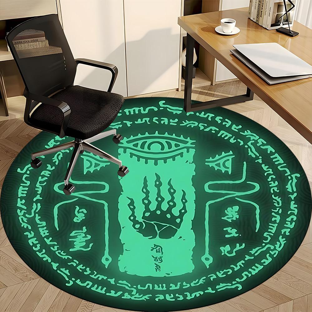 Legend of Zelda Office Round Area Rug, Indoor Mat Suitable For Office,Bedroom Living Room Home Decor, Room Deco A0908126