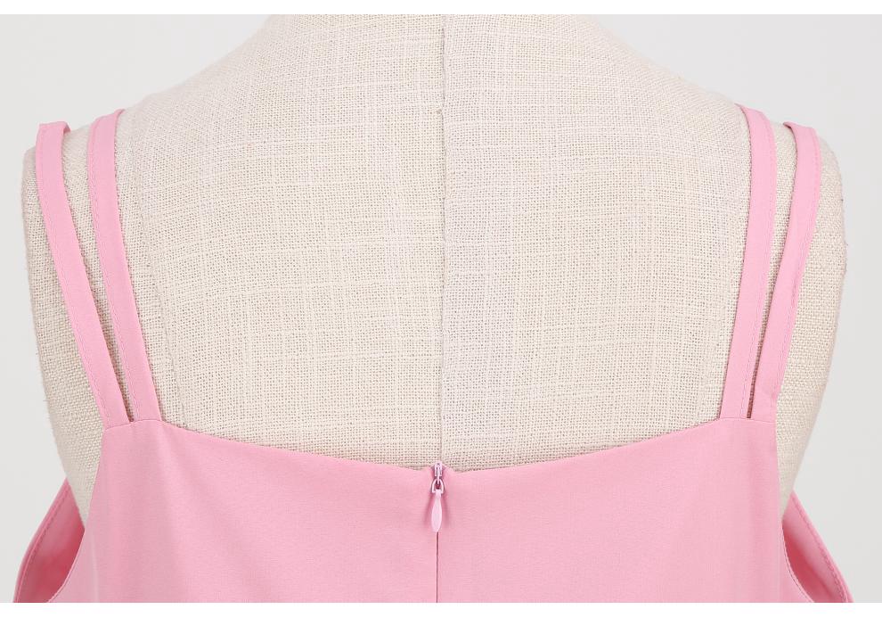 2023 French Summer Retro Hepburn-Style Swing Dress with Sexy Suspenders