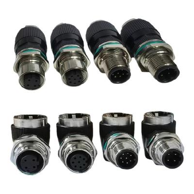 Industrial 12mm 8Pin To RJ45 Ethernet Connectors Adapter IP68 Waterproof Rating Cat6 Ethernet 10Gbps Data Transfer