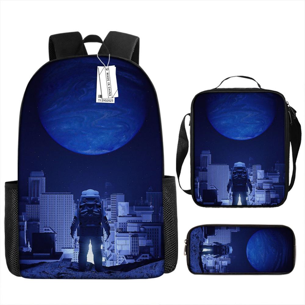 New astronaut schoolbag, boys, primary school students, grades 3 to 6, handsome and lightweight, junior high school students, backpack, large capacity