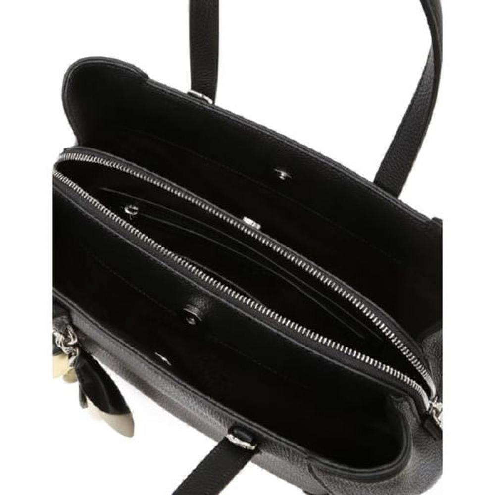 Daks Black Cowhide Flower CharM Tote Bag M Dcba6f553bk