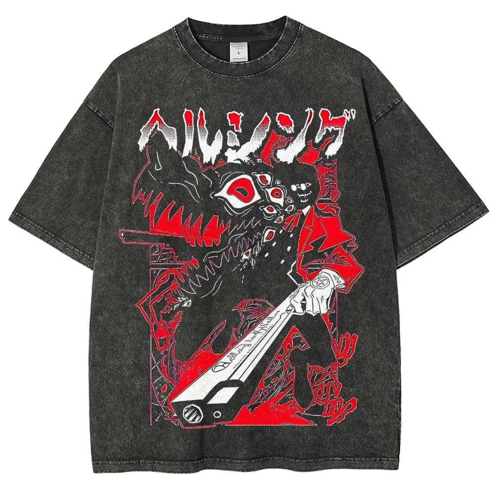 

Летние винтажные футболки с принтом аниме Hellsing Абрахам Ван Хельсинг Вампир Алукард Футболки манга оверсайз XL