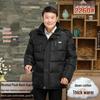 Men's Thickened Velvet Cotton Jacket for Elderly - Dad's Winter Coat