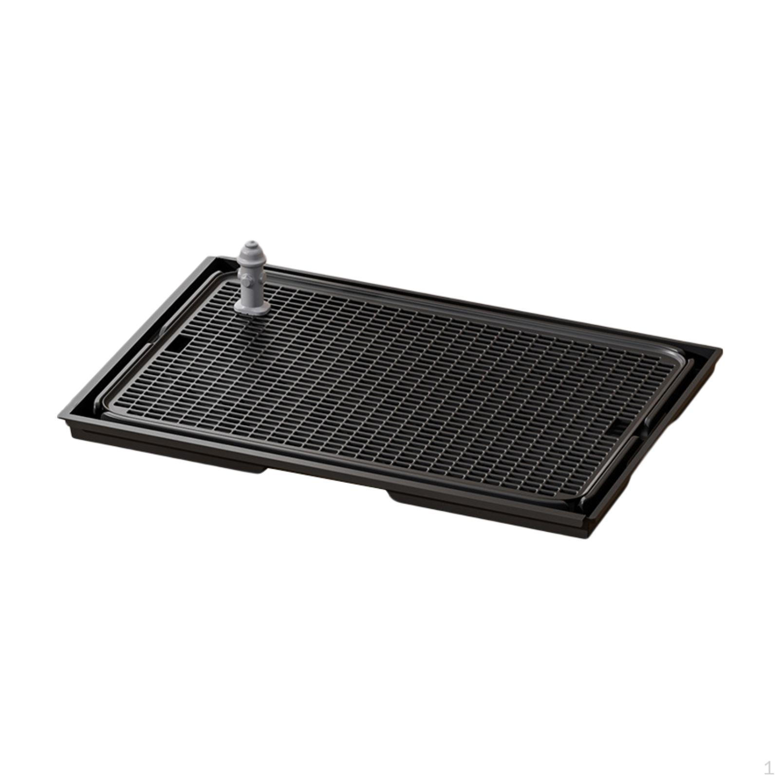 

Туалет для собак на открытом воздухе портативный легкоочищаемый коврик для приучения к горшку для собак щенков чёрный