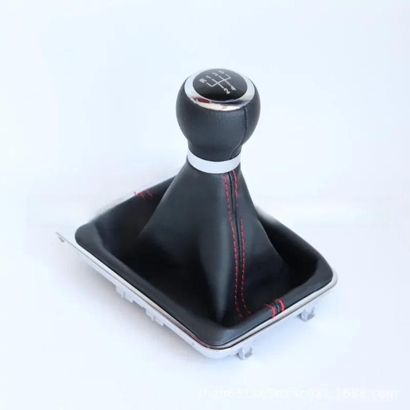 For Passat B6 B7 CC 2005-201 for Gear Shifter Knob with Dustproof Cover 5/6 Speed Gear Shift Knob Stick Gaiter Boot Frame Kit
