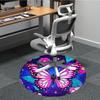 1PC Butterfly Flowers Office Round Area Rug, Indoor Mat Suitable ForOffice, Under Office Chairs Bedroom Living Room Home Decor, Room Deco, D018