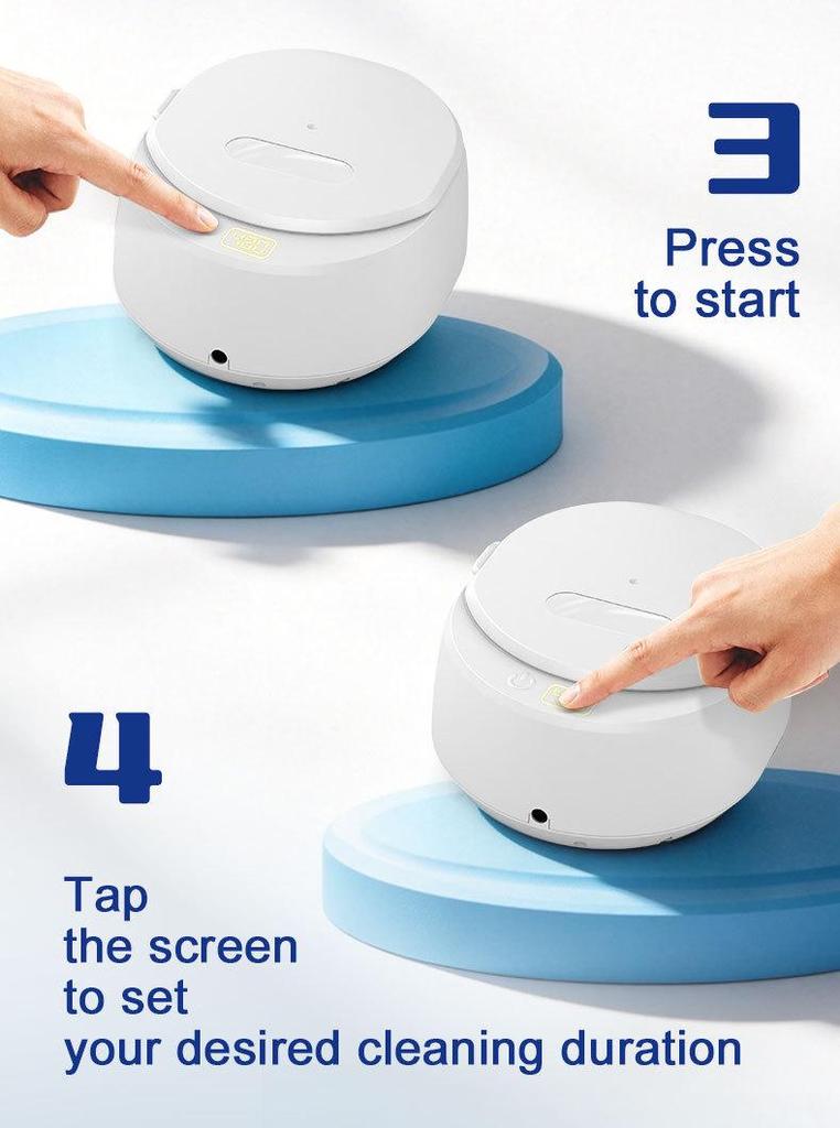 Ultrasonic Denture, Jewelry, Watch, Contact Lens & Toothbrush Cleaner