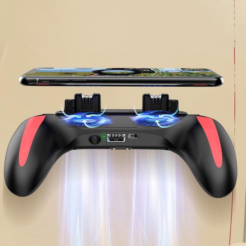H10 Gaming Handheld Grip Game Controller Joystick Gamepad Voor Pubg Trigger Koelventilator Koeler Telefoon USB-Powered 5000mAh Batterij