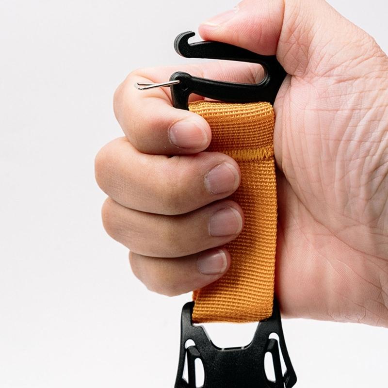 Regulable Webbing Carabiner Hook Backpacks Attachments Clip Triangular Hook for Outdoor Gears Accessories