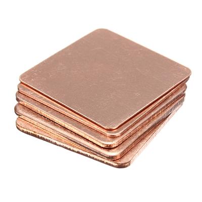 5 X נחושת גוף קירור מחשב נייד GPU CPU גוף קירור נחושת Shim 15x15/20x20 מ"מ 0.3/0.5/0.8/1.0/1.2/1.5 מ"מ