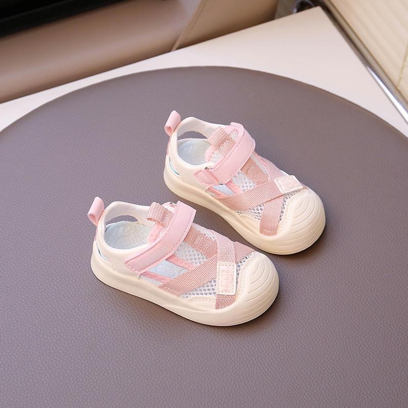 Kids Casual Shoes Mesh Breathable Children Tennis Shoes Toes Capped 2025 Summer New Boys Girls Sports Sandals Hook&loop Trendy