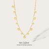YACHAN Collana a Catena Dorata in Acciaio Inossidabile 316L per Donna Piccola Geometrica Rotonda Multiple Pendenti Collane Corte Gioielli