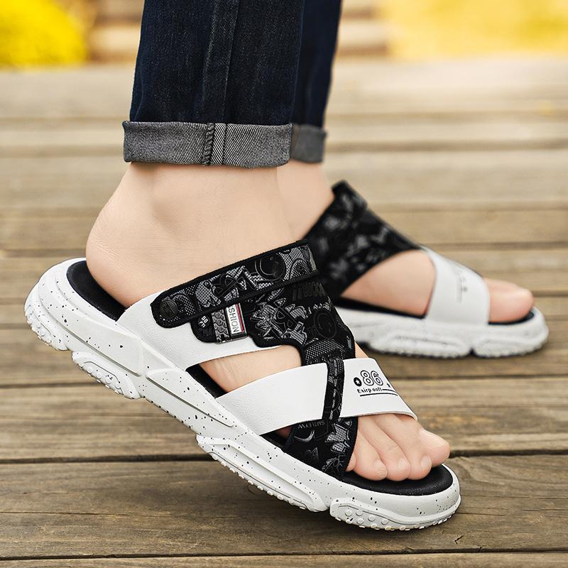 Summer Men Sandals Genuine Leather Mens Casual Shoes Outdoor Men Leather Sandals for Men Beach Shoes Roman Mens Shoes