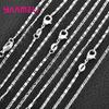 Authentische 5 Stück Solide 925 Sterling Silber Schmuckketten Halskette mit Karabinerverschlüssen passend für Herren Damen Anhänger 18 Designs 16-30 Zoll