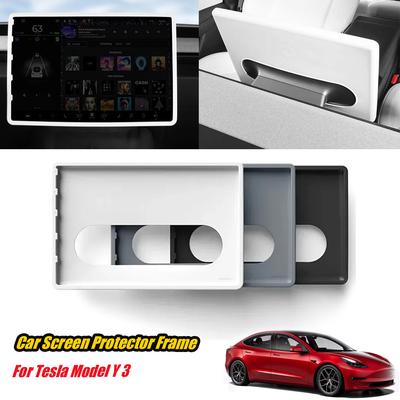 Silicone Screen Protective Frame for Tesla Model 3/Y Highland Improve Driving Experience & Knee Pads Anti-shatter Anti-oil