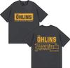 Summer New A Stylish And Fun Ohlins Motorcycle Shock Absorber Pattern Print Pure Cotton Loose Unisex