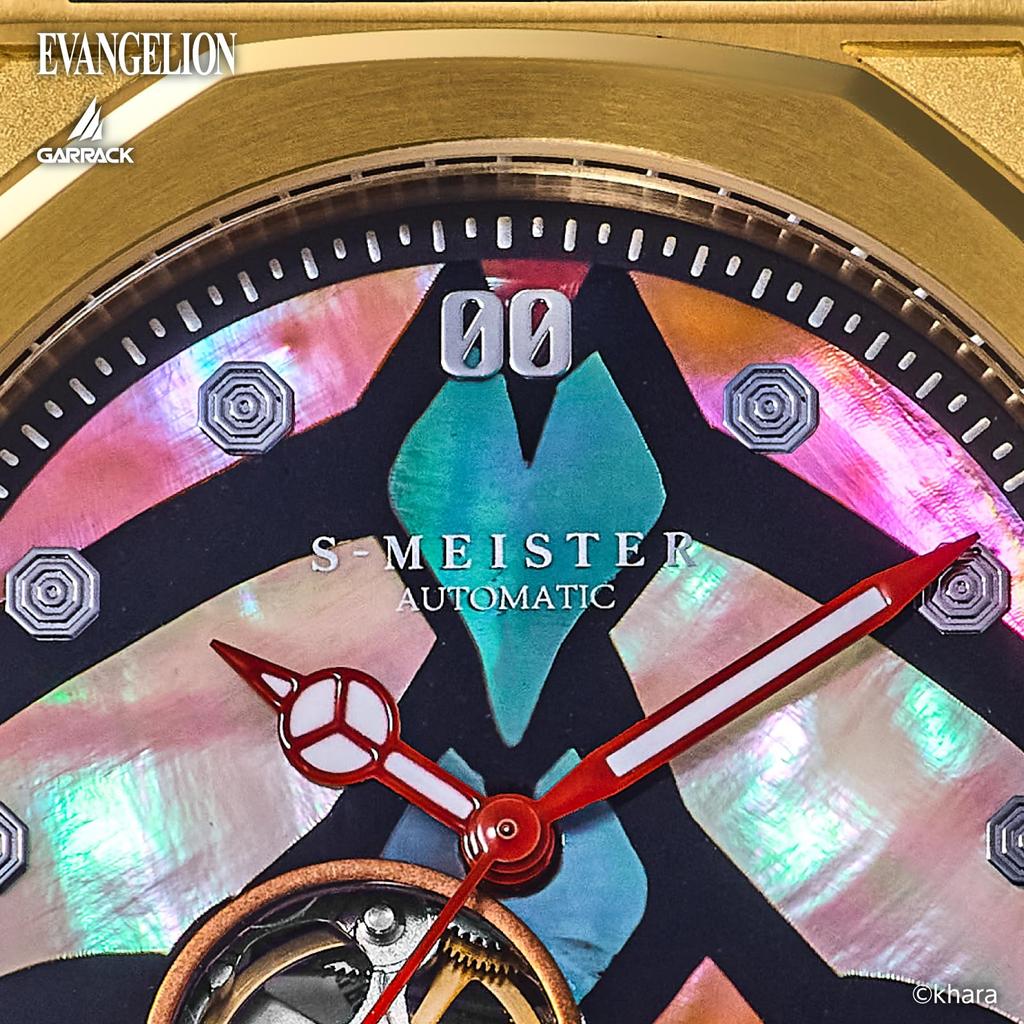 GARRACK Shin Evangelion Collaboration Watch Model Automatic 5ATM Waterproof Mineral Glass Multicolor Dial Unisex Unit-00 SMS-EVA-41-0