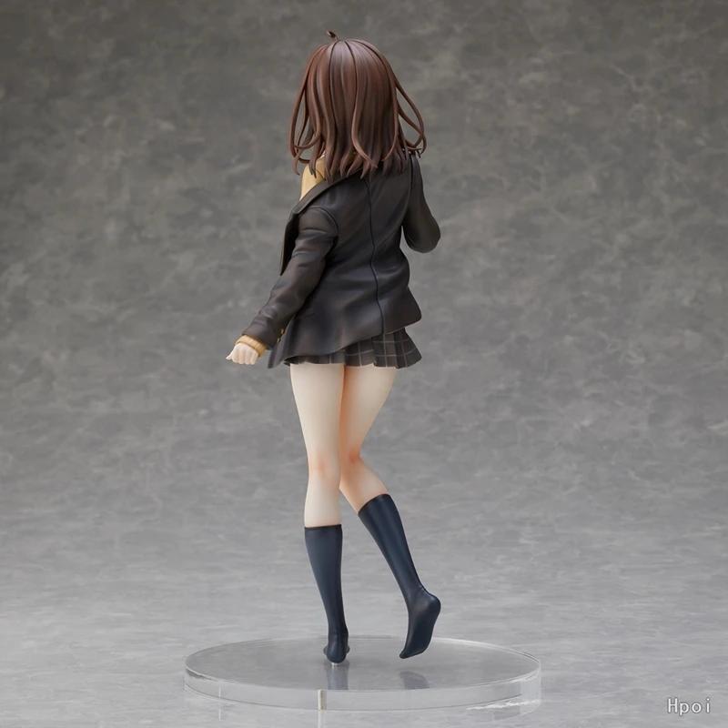 26CM Anime Figure Ogiwara Sayu Shave The Beard And Pick Up Schoolgirl Sitting Uniforms Model Ornaments Collection Doll Toys Gift