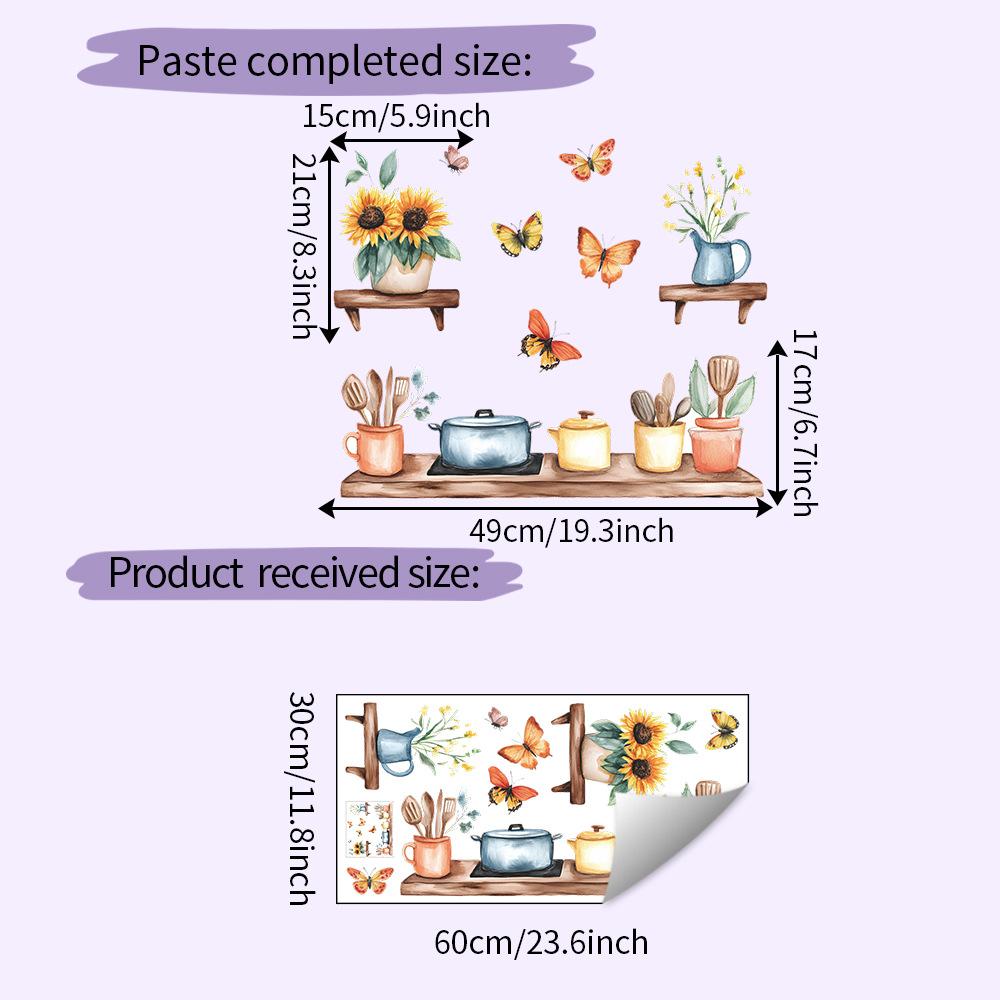 

Полка с комнатными растениями и цветами Наклейка на стену Самоклеящаяся Съемная для Спальни Гостиной Прихожей Шкафа Общежития Домашний Декор Искусство 30x60cm разноцветный