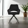 LAPO Swivel Chair Upholstered In Gray Fabric