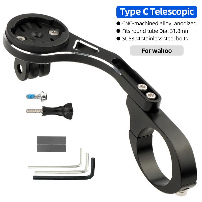 MTB Road Bike Handlebar Extended Bar Computer Mount for Garmin/Bryton/Wahoo Out Front Sports Camera Front Light Stand Clip