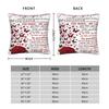 Mother's Day Rose Square Pillow Case Letter From Daughter Cushion Cover Fashion Polyester Decor Pillowcase for Bed 45*45cm