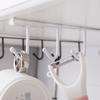 6 Hooks Kitchen Hanger Iron Under Shelf Mug Cup Cupboard Multifunction Kitchen Organiser Hanging Rack Holder