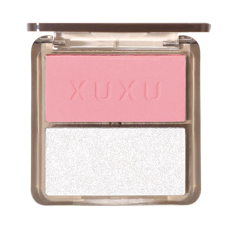 XUXU Colorism Highlighter & Blush Palette: Matte Brightening Multi-use Face Palette for Women.