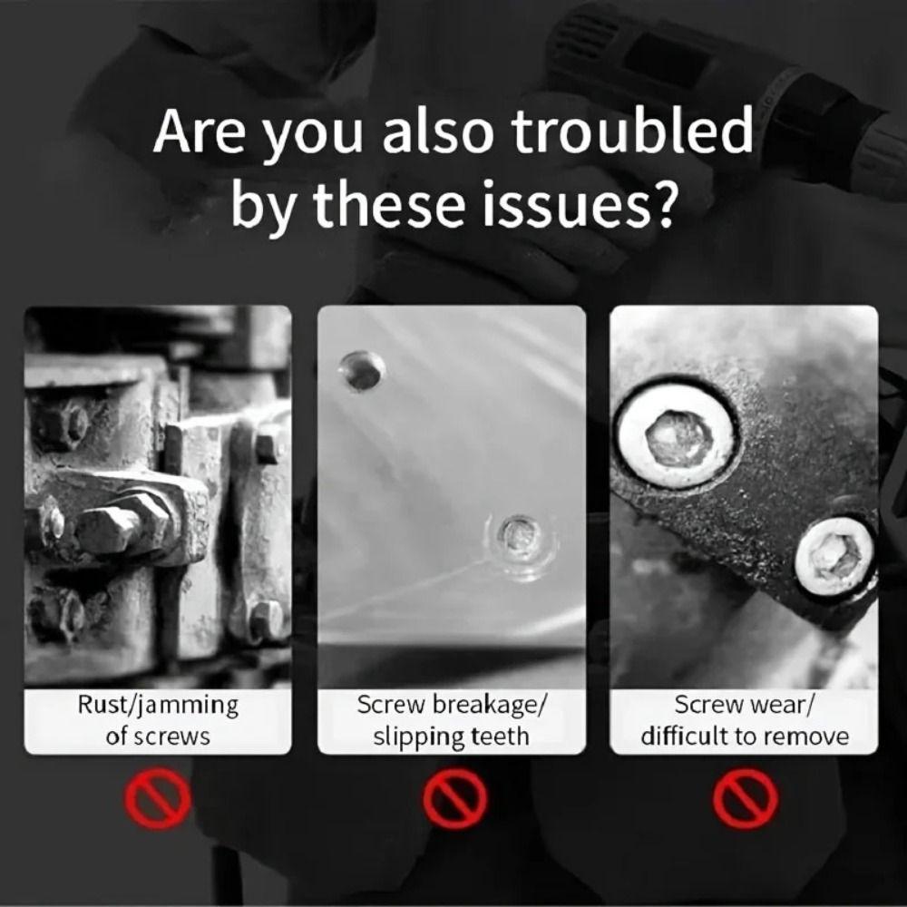 Hex Shank Screw Extractor Set Hardened Steel Easy Out Drill Tool  Rusted Screws