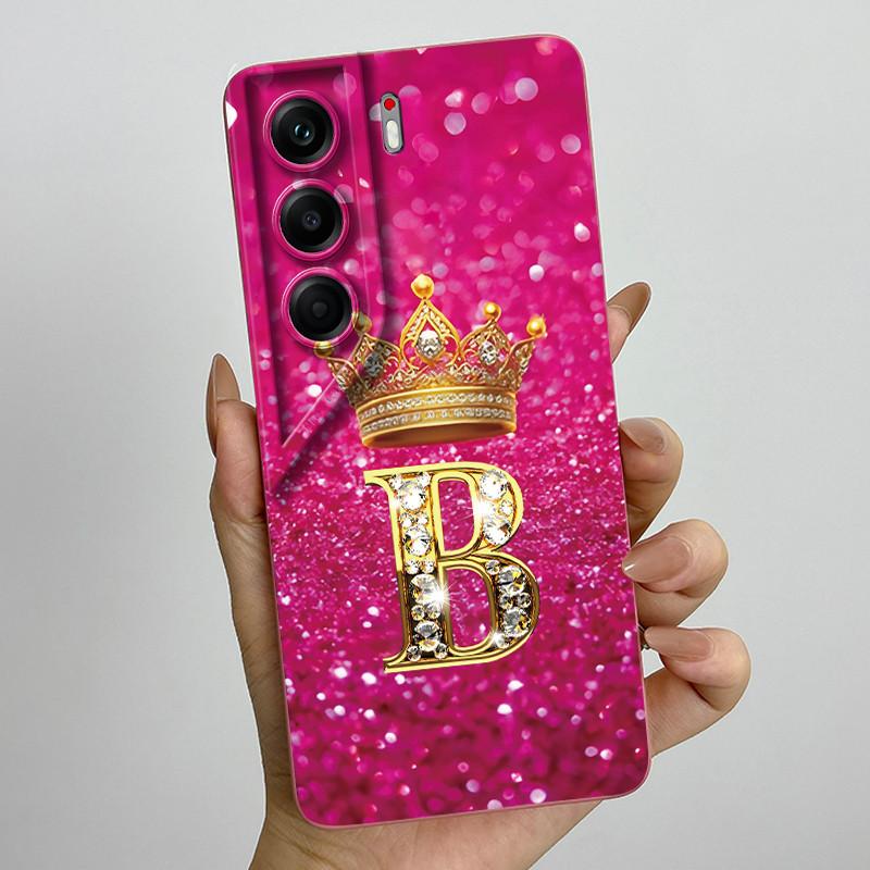 For Tecno Camon 40 Pro 4G 5G CM6 CM7 Case Crown Letter Silicone Soft Phone Cases For Tecno Camon40 Camera Protection Back Cover