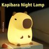Mini Novel Night Light,Cute Capybara Silicone Ambient Lamp,Warm Bedside Light for Nursery Children Sleep & Room Decor Kids' Gift