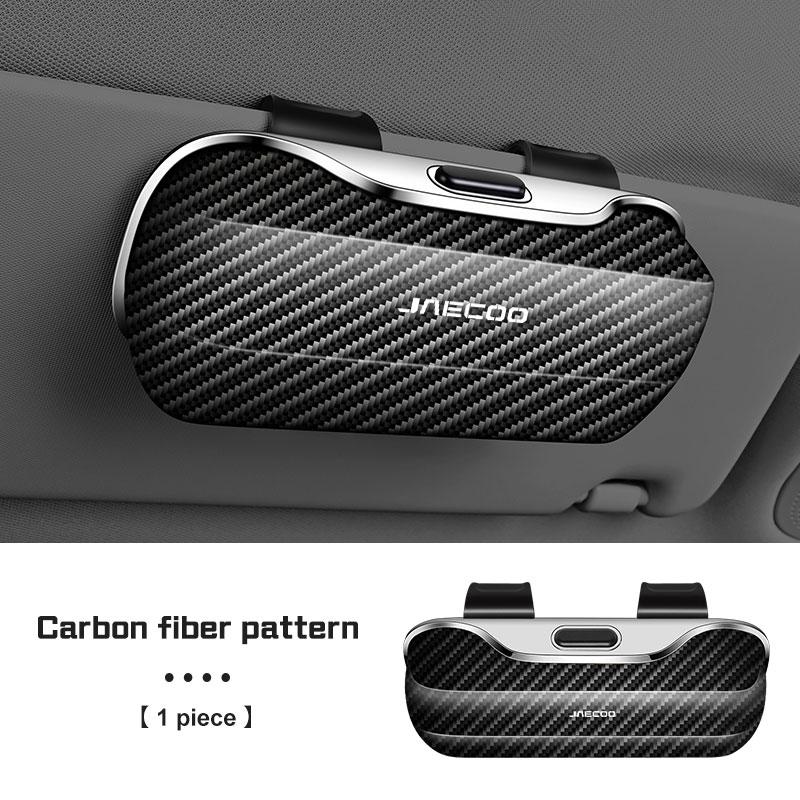 2026 For Chery Jaecoo J7 J8 Portable Press Switch Car Glasses Box Sunglasses Holder ABS Expansion Space Sun Visor Eyeglass Case