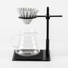 Haskoss Verstellbarer Doppel-Filterbecherhalter für Kaffeefiltermaschine, Aluminiumlegierung Dripper-Ständer, Kaffeefilter-Ständer